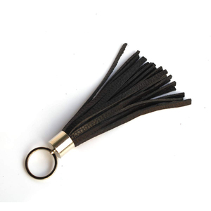 Vente en gros directe d'usine, porte-clés en cuir véritable avec logo personnalisé - Product Image 1