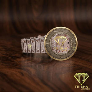 Reloj Clásico de Alta Calidad con Diamantes Moissanite VVS, Función de Fecha y Diseño de Esfera con Ventana de Cristal - Product Image 4