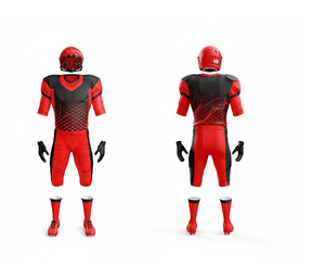 Maillots de football américain personnalisés OEM, sublimation, vente en gros, kit de football d'équipe avec maillot et pantalon |   Polyester respirant - Product Image 1