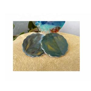 Hot Selling Colorful Round Shaped Resin <b>Coasters</b> Coffee Drink <b>Coaster</b> With Holder Modern Decoration Home Decor <b>Coaster</b> - Product Image 6