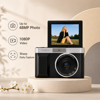 Kamera Digital Kustom OEM ODM 180 °   Kamera Selfie Vlog Anak 48MP 1080P dengan Pemutar Musik dan Layar Lipat