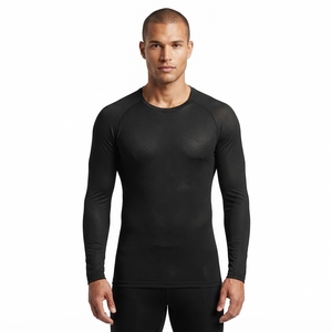 Haut de compression à manches longues pour homme, sous-vêtement de sport athlétique, haut d'entraînement, fabricant sur mesure - Product Image 2