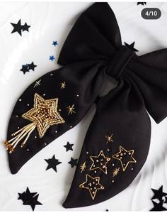 Custom Beaded Football Hair <b>Clip</b> <b>Bow</b> Durable Fabric Unisex Adjustable High Quality Hair Accessory Cheer Team Spirit Party Bulk - Product Image 3