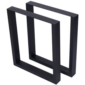 Gambe per Tavolo in Acciaio Resistente 28x24, Set di Gambe Quadrate per Tavolo da Pranzo e Tavolino da Caffè, Gambe Larghe in Metallo per Mobili - Product Image 3