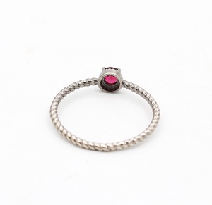 Twisted Natural Geometric <b>Garnet</b> Gemstone Bezel Set IGI Certified 925 Sterling <b>Silver</b> Handmade Unisex <b>Ring</b> Jewelry for Wholesale - Product Image 3