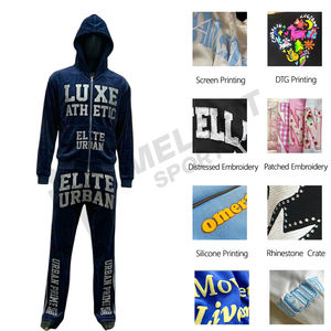 Conjunto Deportivo para Hombre, Personalizado, con Cierre, Estilo Lavado Ácido, con Pedrería, para Invierno, Ropa Deportiva Elegante para Gimnasio, Transpirable, de Secado Rápido, para Correr y Entrenar - Product Image 2