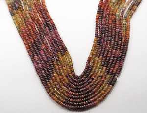 Cuentas redondas lisas de espinela natural, hilo de cuentas sueltas de piedras preciosas para la fabricación de joyería al por mayor - Product Image 1