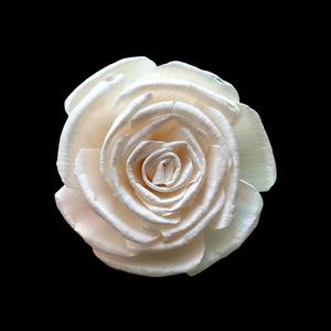 Rosas blancas antiguas. Flores de Madera de Sola de 8-8.5CM, Varilla de Fibra Vegetal de Sesbania, Aromaterapia Hecha a Mano - Product Image 5