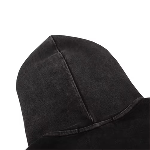 High Quality Acid Wash Hoodie with <b>Drop</b> Shoulder Multi-Pockets Custom Logo Screen Printed Casual Fleece Design Basics Hoodies - Product Image 6