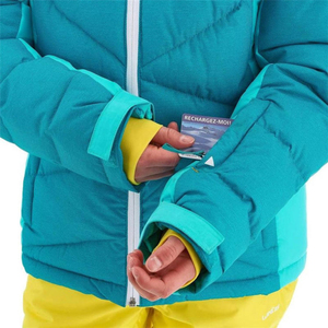 Veste de ski imperméable personnalisée pour enfants, à capuche, matelassée, coupe-vent, isolée, pour l'hiver, vêtements de neige, OEM en gros - Product Image 4
