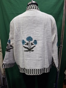 Chaqueta Tradicional India Étnica Abierta por Delante, Prenda Exterior de Algodón Colorida Hecha a Mano, Chal de Algodón con Estampado Floral - Product Image 6