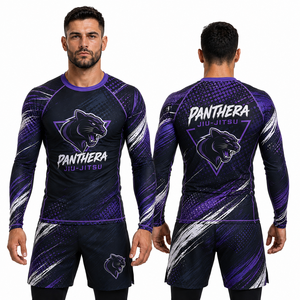 Rashguard de Jiu-Jitsu No-Gi à manches longues unisexe pour athlètes, en polyester et élasthanne, modèle 2026, vente en gros - Product Image 6