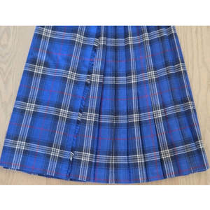 Kilt écossais pour femme, tartan d'Édimbourg, bleu vibrant et noir, 100% laine, jupe écossaise pour femme, 2026 - Product Image 3
