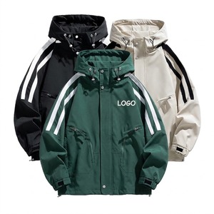 Retro <b>Vintage</b> Waterproof Hoodie Custom Sublimated for Men <b>Windbreaker</b> Jackets - Product Image 1