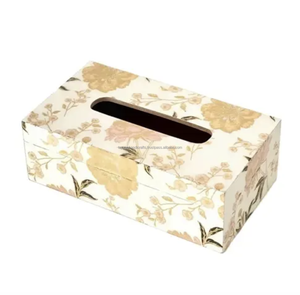 Caja de Almacenamiento de Servilletas de Madera Impresa Antigua, Porta Servilletas Artesanal Multiusos, Caja de Almacenamiento de Servilletas Más Vendida, Precio Bajo, MOQ Bajo - Product Image 1