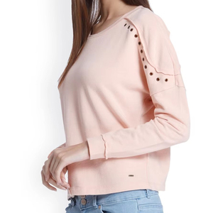 <b>Top</b> material Polyester/Cotton Fleece Women Sweatshirt Custom Embroidery Front Women Oversized Sweatshirts <b>Turtle</b> <b>Neck</b> Pullover - Product Image 4