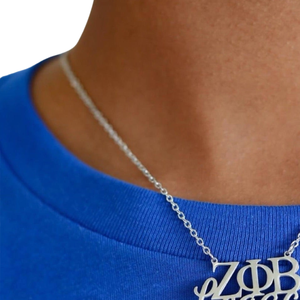 Collar Zeta Phi Beta Legacy con Colgante de Letras, Cadena Dorada/Plateada, Joyería de Hermandad Griega, Regalo Elegante para Mujer, Uso Diario con Estilo - Product Image 3