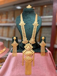 Collar de cobre chapado en oro de 24 quilates de inspiración india de estilo italiano Vintage 2024, conjunto de joyería de moda con tachuelas de diamantes, directo de EE. UU. - Product Image 5