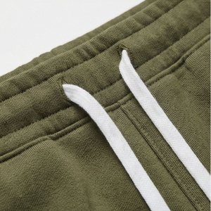 Shorts d'été légers en molleton 100 % coton pur pour hommes, OEM ODM, prix abordable, respirants, avec longs cordonnets de serrage - Product Image 4