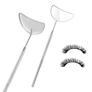 Lash <b>Mirror</b> Custom Logo Silver Stainless Steel Eyelash Extensions Beauty Tools Lash Inspection <b>Mirror</b> - Product Image 1