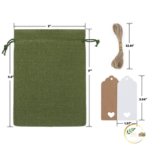 Heavy Duty Green Fiber Jute Grocery Shopping <b>Bag</b> Eco Friendly Reusable Tote for Supermarkets - Product Image 2
