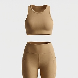 Custom Seamless Two Piece Womens Yoga Set Active Fitness Sports Wear Solid <b>Pattern</b> <b>Legging</b> Brand Gym Activewear Tops - Product Image 1