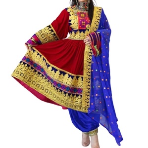 Robe afghane vintage en gros pour femmes, en mousseline de soie et dentelle, manches évasées, respirante, style original Kuchi, tenues afghanes, style indien Banjara - Product Image 6