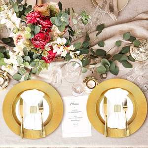 Assiette de présentation de luxe réutilisable pour mariage, assiette décorative pour dîner, idéale pour les banquets d'hôtel - Product Image 5