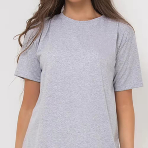 Women Fashionable Summer T-Shirt Shorts <b>Set</b> Regular Solid Above Knee 100% Cotton Two Piece Plain <b>Twin</b> <b>Set</b> - Product Image 5