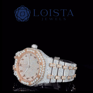 Montre de luxe en moissanite VVS, verre saphir de haute qualité, montre hip-hop pour homme, peut passer le test du diamant, montre unisexe sertie de pierres. - Product Image 2