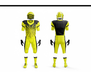 Ensemble d'uniformes d'équipe de football américain, design personnalisé, qualité supérieure |   Ensemble de football avec maillot et pantalon |   Polyester respirant - Product Image 6