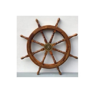 Wooden <b>Ship</b> <b>Wheel</b> Coastal Marina Companion Designed to Complement Marine Inspired Interiors with Lasting Decorative Charm - Product Image 2