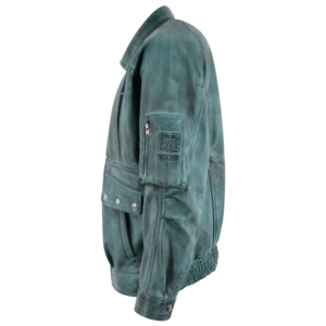 Veste bomber pour homme en cuir Napa véritable 100% personnalisée, vintage, cirée, hiver, décontractée, boutons pression, doublure en polyester, ODM, marque privée - Product Image 4