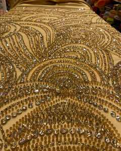 Tissu de luxe brodé à la main, tissu lourd - Product Image 5