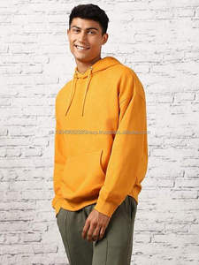 Sudadera Extra Grande para Hombre, Sudadera con Capucha Extra Grande de Primera Calidad, Color Amarillo, Estilo Holgado con Hombros Caídos, 100% Algodón, Térmica, con Logotipo Personalizado - Product Image 3