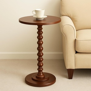 Table de Chevet Ronde Traditionnelle en Bois de Luxe & Table Basse Écologique pour Salon et Chambre à Coucher – Prix de Gros - Product Image 6