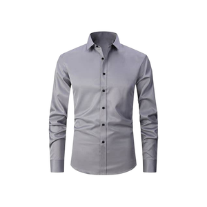 Camisa de Vestir para Hombre, Corte Slim Fit, Color Índigo, Manga Larga, Cierre de Botones, Clásica, Formal, para Oficina, Bodas, Fiestas, Elegante y Cómoda - Product Image 4