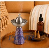 Quemador de Incienso de Mármol de Lujo, Decoración para el Hogar, Elegante Quemador de Incienso Árabe Oud Hecho a Mano, Aromático para Otoño, Primavera y Verano
