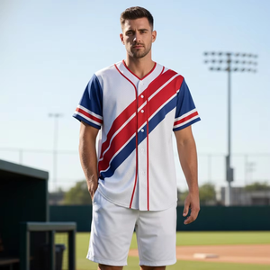 Luxury Custom Baseball Jersey Stitching Embroidery Logo Wholesale Men's Sportswear Breathable <b>Hip</b> Hop Fashion Uniforms - Product Image 3