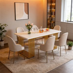 Tavolo da Pranzo Rettangolare Moderno dal Design Elegante per Cucina e Soggiorno - Product Image 2