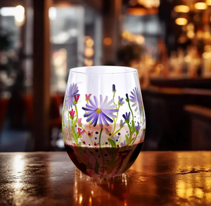 Verres à vin en <span class=keywords><strong>verre</strong></span> peints à la main pour la maison et les bars, avec des designs frais et uniques, et <span class=keywords><strong>un</strong></span> style personnel - Product Image 2