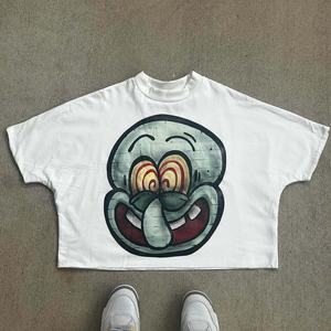 OEM Custom DTF Printing Men's <b>Cropped</b> Boxy <b>Fit</b> <b>T</b> <b>Shirts</b> Blank Heavyweight 300 GSM Cotton Drop Shoulder Oversized <b>T</b> <b>Shirt</b> for Men - Product Image 1