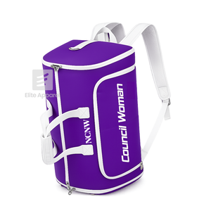 Custom NCNW Council Tote <b>bag</b> purple and White Embroidered Logo Daily Use Large Capacity Nylon polyester <b>duffel</b> <b>bag</b> - Product Image 2
