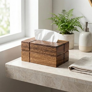 Boîte à mouchoirs en bois exclusive, support décoratif parfait pour le salon, la table à manger et le bureau de bibliothèque ou d'école, provenant d'Inde - Product Image 6