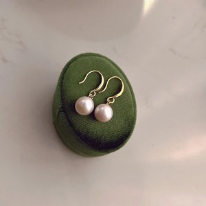 Aretes de Plata de Ley 925 con Cuentas Redondas de 10-9 mm con Incrustaciones de Oro Natural, Diseño Simple, Caja de Regalo Incluida - Product Image 3