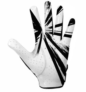 Professional High Quality Leather American Football <b>Gloves</b> Hook Loop Closure Non-Slip <b>Waterproof</b> Lightweight <b>Men</b> Sports Training - Product Image 4