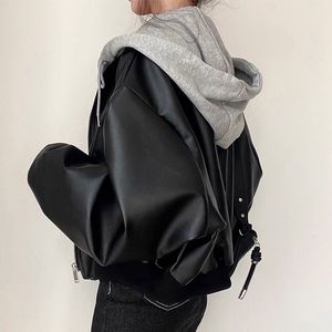 2025 New Spring Women's Genuine Leather <b>Jacket</b> Casual Coat <b>Real</b> Cuffs <b>Fur</b> Decoration - Product Image 1