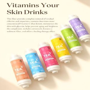 Filtre de douche aromathérapeutique en plastique premium TEA' à la vitamine C, technologie à 2 étapes, élimination du chlore résiduel, argent, installation facile - Product Image 6