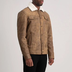REAC READY INDUSTRY Premium Men's B3 Bomber Genuine Leather <b>Jacket</b> Breathable Windproof Winter Aviator <b>Pilot</b> Front Zipper Faux - Product Image 2