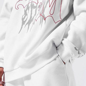 Mens <b>White</b> Solid Lightweight Breathable Hoodie <b>Tracksuit</b> Set Casual Hooded Sweatshirt and Jogger Pants - Product Image 6